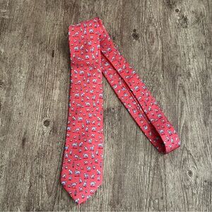 Bird Dog Bay Men’s Necktie Dog Tricks Pink Yellow Silk